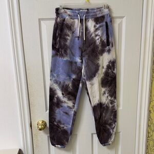 Streetwear Society Tie-Dye Joggers - Black and Blue